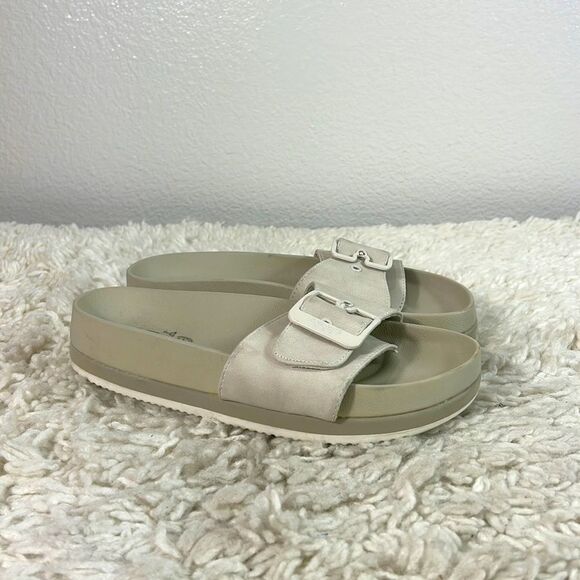 Dr. Scholl's Cream Buckle Sandals - Picture 1 of 9